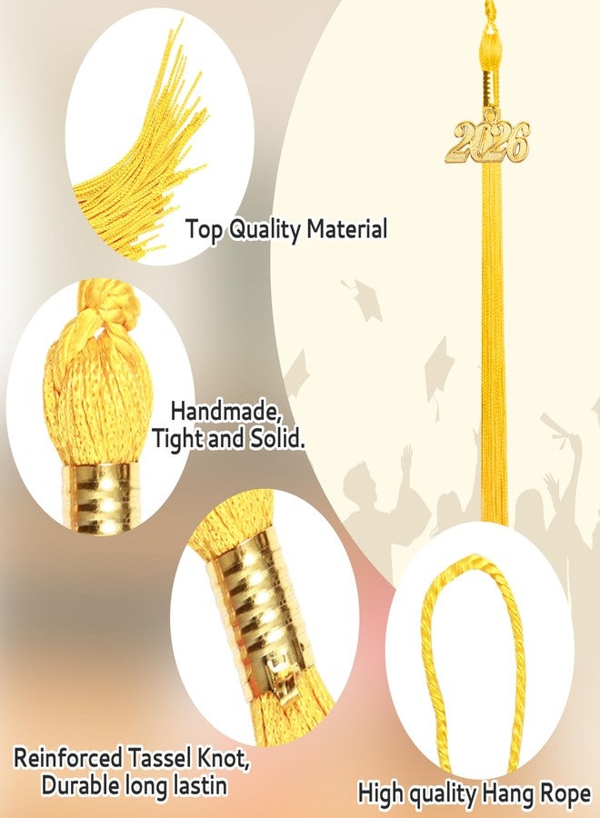 Nelisylux 2026 Tassel Graduation, Gold Graduation Tassel, Tassel Charms for Graduations Cap Decorations, Tassels Memorial Grad Cords Class of 2026 College High School Graduate Hat Ceremonies Accessories - Image 5
